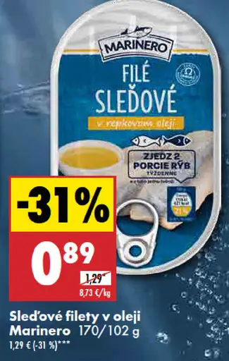 Marinero Sledové filety v oleji