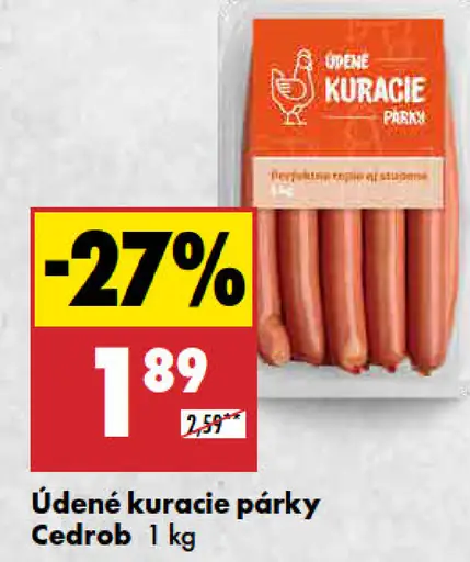 Cedrob Údené kuracie párky