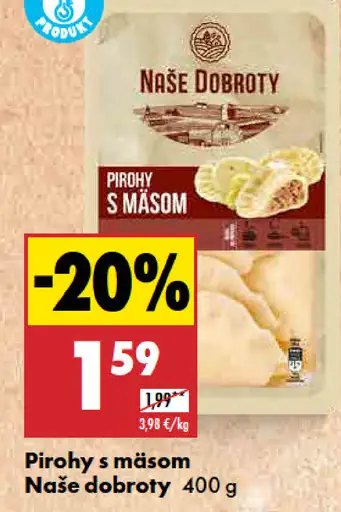 Naše dobroty Pirohy s mäsom