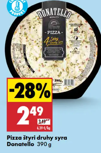 Donatello Pizza štyri druhy syra