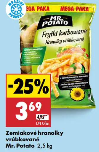 Zemiakové hranolky vrúbkované Mr. Potato