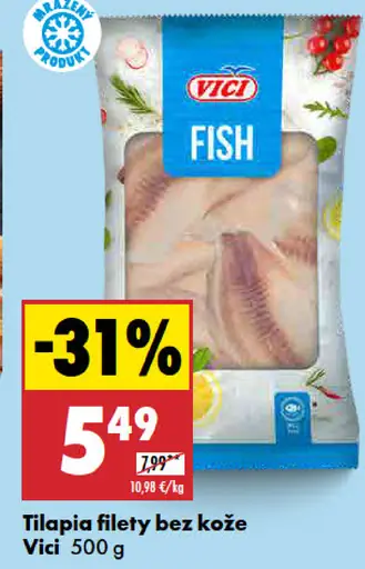 Vici Tilapia filety bez kože