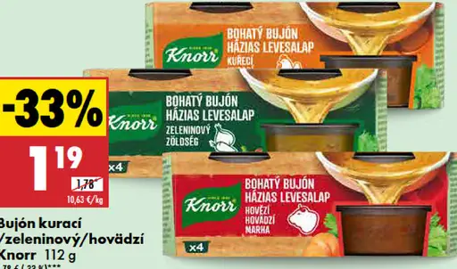 Knorr Bujón kurací/zeleninový/hovädzí