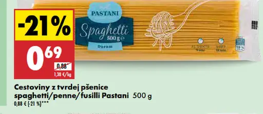 Pastani cestoviny z tvrdej pšenice spaghetti