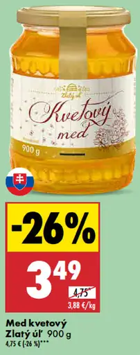 Zlatý úľ med kvetový