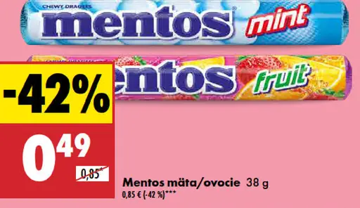 Mentos mäta/ovocie