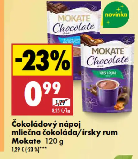 Mokate Čokoládový nápoj mliečna čokoláda/írsky rum