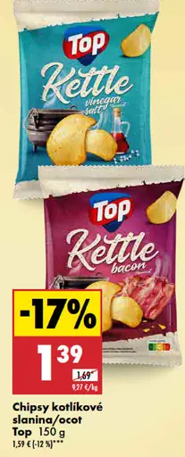 Top Chipsy kotlíkové slanina/ocot