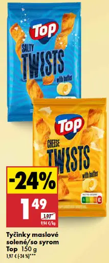 Top Tyčinky maslové solené