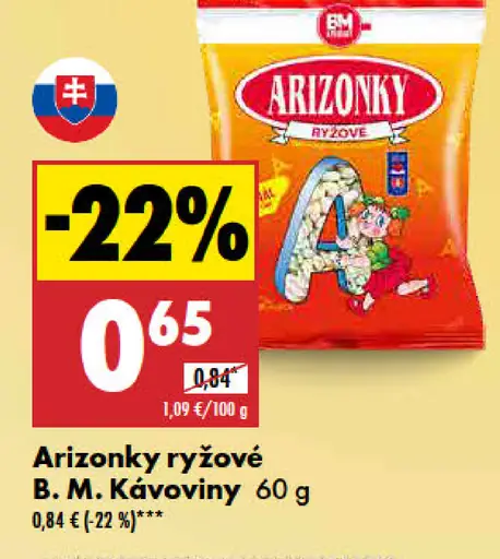 B. M. Kávoviny Arizonky ryžové