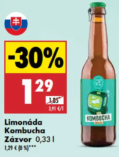 Kombucha Zázvor Limonáda