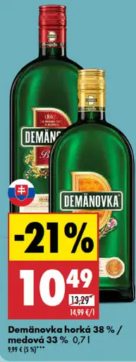 Demänovka Horká 38% / Medová 33%