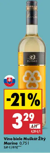 Muškát Žltý Marina Vino biele