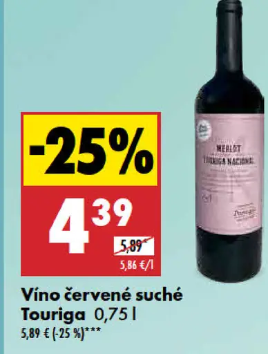Vino červené suché Touriga