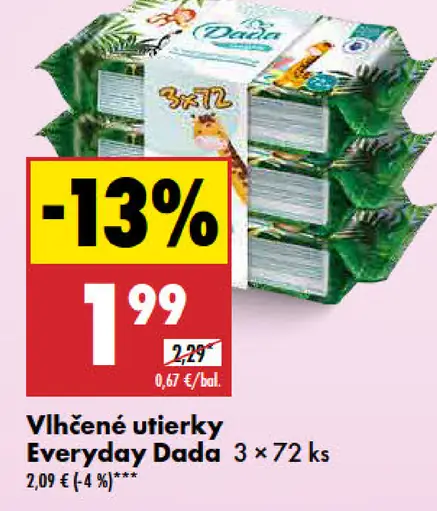 Everyday Dada Vlhčené utierky