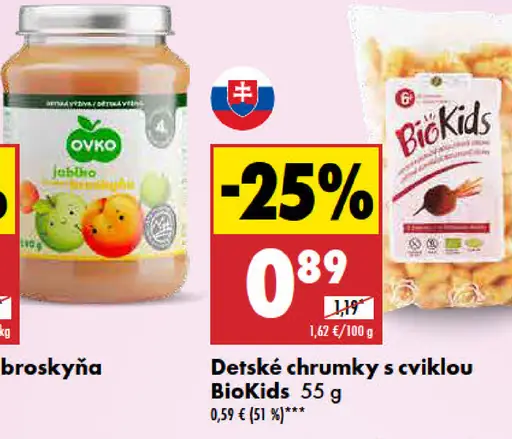 BioKids Detské chrumky s cviklou