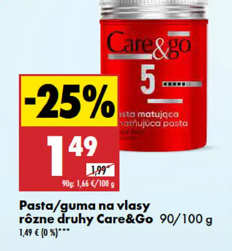 Care&Go pasta/guma na vlasy rôzne druhy
