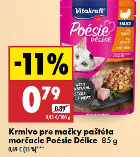 Vitakraft krmivo pre mačky paštéta morčacie Poésie Délice