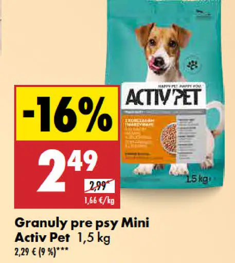 Mini Activ Pet Granuly pre psy