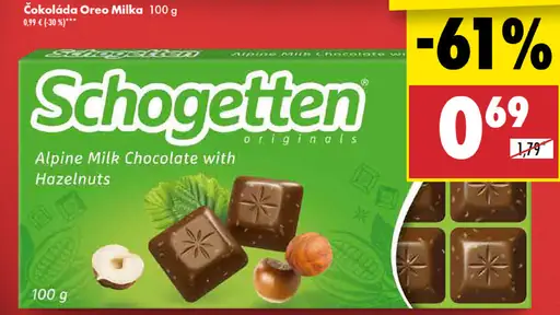 Schogetten čokoláda rôzne druhy