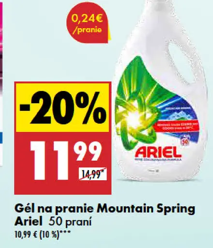 Ariel Mountain Spring gél na pranie