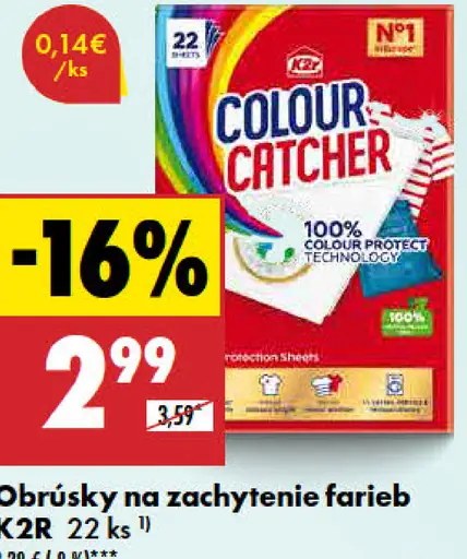 K2R Colour Catcher obrúsky na zachytenie farieb