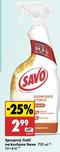 Sprejový čistič na kuchyne Savo