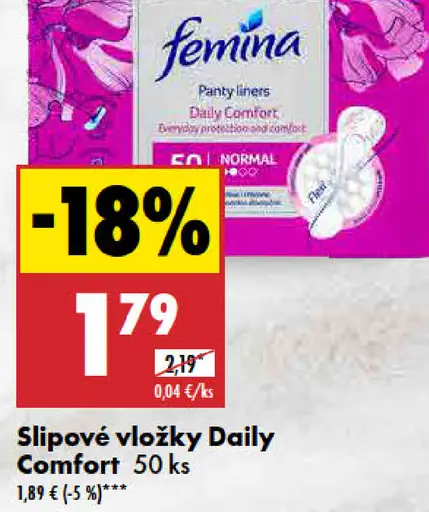 Femina Slipové vložky Daily Comfort