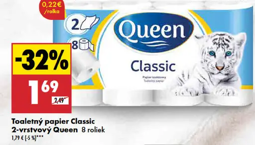 Queen Toaletný papier Classic