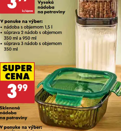 Smukee vysoká nádoba na potraviny