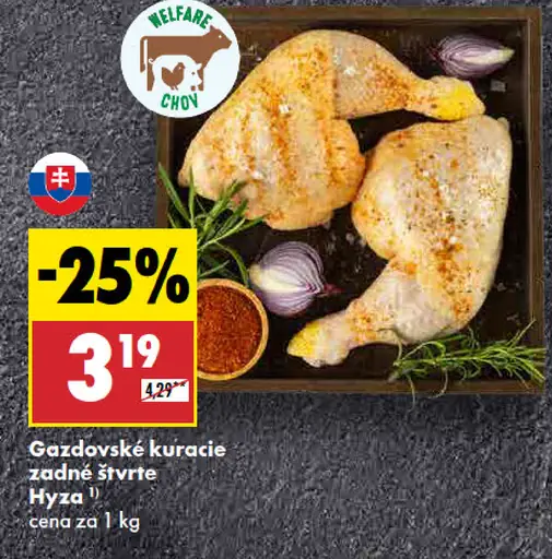 Gazdovské kuracie zadné štvrte Hyza