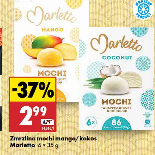 Marletto Zmrzlina mochi mango/kokos