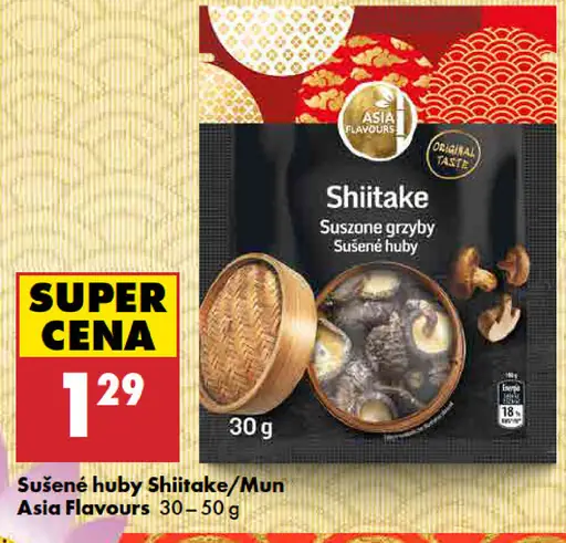 Asia Flavours Sušené huby Shiitake/Mun