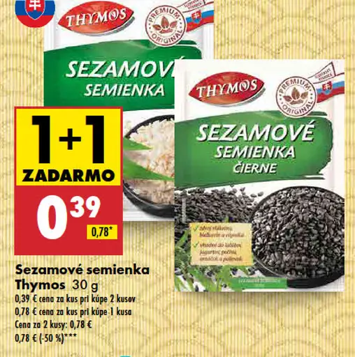 Thymos Sezamové semienka čierne