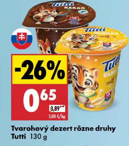 Tutti Tvarohový dezert