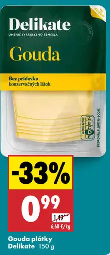 Delikate Gouda plátky