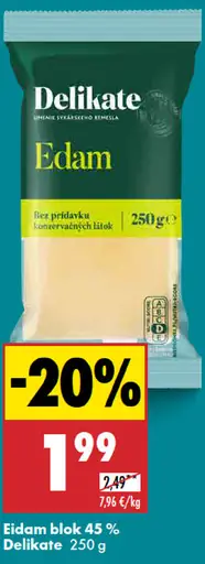 Delikate Eidam blok 45%