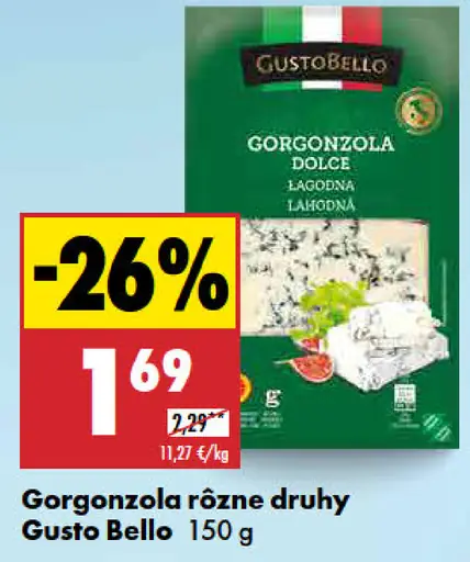 Gusto Bello Gorgonzola rôzne druhy