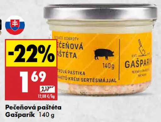 Gašparík pečeňová paštéta
