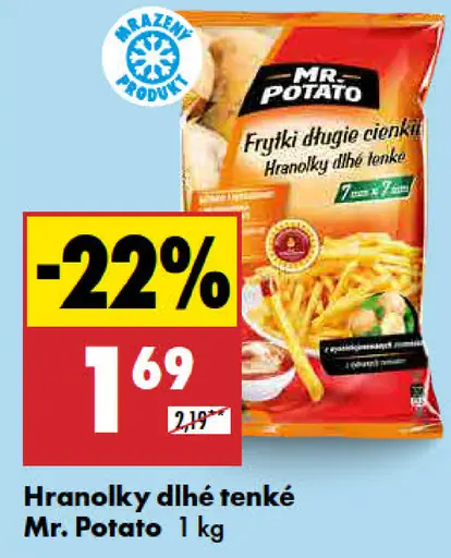 Mr. Potato Hranolky dlhé tenké