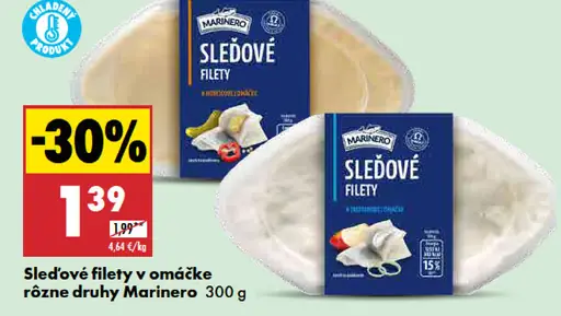Marinero slenďové filety v omáčke