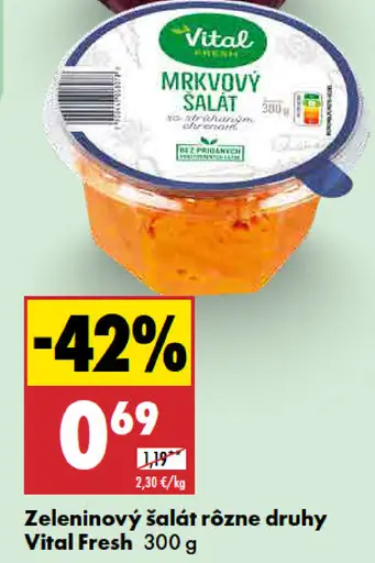 Vital Fresh Zeleninový šalát - rôzne druhy