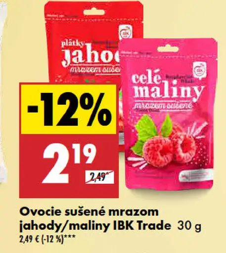 IBK Trade Ovocie sušené mrazom jahody/maliny