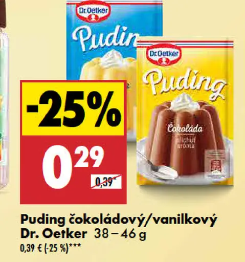 Dr. Oetker Puding čokoládový/vanilkový