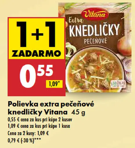 Vitana Polievka extra pečené knedličky