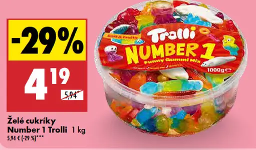 Trolli Number 1 Želé cukríky