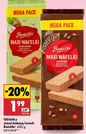 Bonitki Oblátky maxi kakao/orech