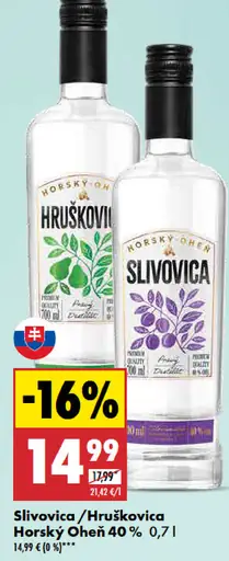 Horský oheň Slivovica/Hruškovica