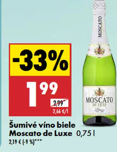 Moscato de Luxe Šumivé vino biele
