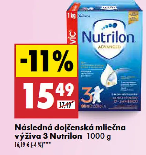 Nutrilon ADVANCED následná dojčenská mliečna výživa